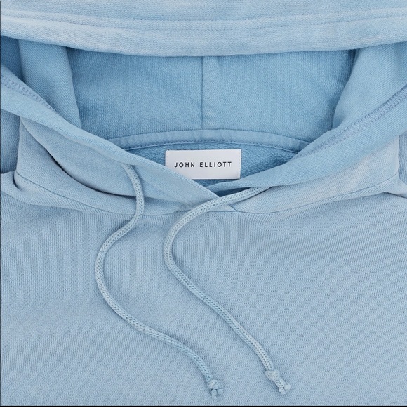 BNWT Sizes M (2) & L (3)- John Elliott Exposure Pullover Hoodie Stratus Blue - Picture 4 of 6
